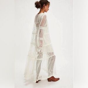 New Free people Stevie sheer lace maxi dress